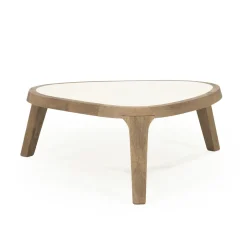 Online Eleonora Organische Salontafel Fred Marmer en mangohout Bruin