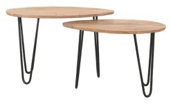 Hot LABEL51 Organische Salontafel Frisk Mangohout, Set van 2 stuks