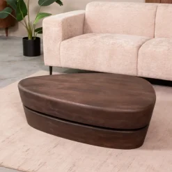 Best LABEL51 Organische Salontafel Javi Mangohout, 110 x 80cm Espresso