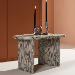 Outlet Nohr Organische Salontafel Jenea MDF, 70 x 45cm, kleur Grijs