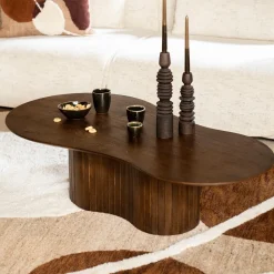 Sale Eleonora Organische Salontafel Jordy Mangohout, 130 x 70cm Bruin