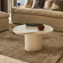 New Kave Home Organische Salontafel Macarella Beton, 83 x 77cm