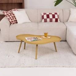 WOOOD Organische Salontafel Mae 100 x 58cm, kleur Alpaca