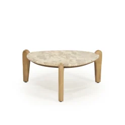 Hot By-Boo Organische Salontafel Marnish Marmer en mangohout Bruin