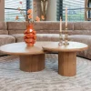 Clearance Richmond Interiors Organische Salontafel Oakley Eikenhout, Set van 2 stuks