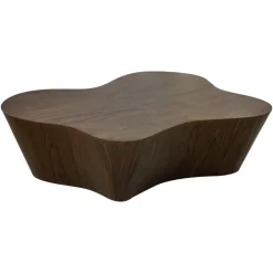 Best Richmond Interiors Organische Salontafel Quintino 145 x 115cm, kleur Walnoot