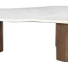 Best Artistiq Living Organische Salontafel Shaneen Marmer en mangohout, 135 x 80cm