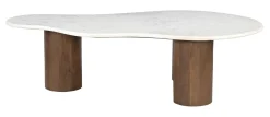 Best Artistiq Living Organische Salontafel Shaneen Marmer en mangohout, 135 x 80cm