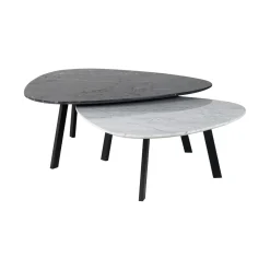 Hot Richmond Interiors Organische Salontafel Trocadero Set van 2 stuks, Marmer