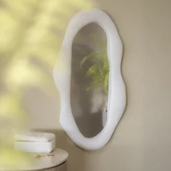 Discount By-Boo Organische Spiegel Alia Resin, 103 x 59 Wit