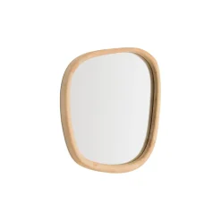 Clearance Kave Home Organische Spiegel Alura Teakhout, 47 x 45cm