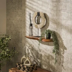 Best LifestyleFurn Organische Wandplank Lavar Acaciahout Massief acacia naturel