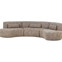 Outlet WOOOD Organische 6-zits Bank Batavier 320cm, Geweven melange stof, kleur Lichtbruin