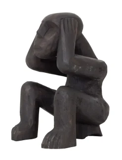 Hot MUST Living Ornament Hear Nothing Mahoniehout