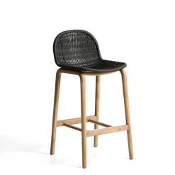 Best Kave Home Outdoor Barkruk Alipa Acaciahout en touw (zithoogte 75cm)