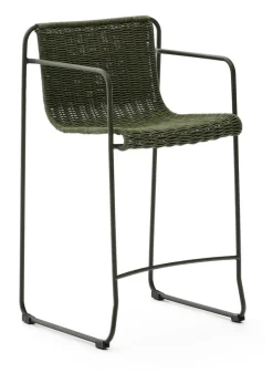 Online Kave Home Outdoor Barkruk Maurina Handgeweven touw en staal (zithoogte 65cm)