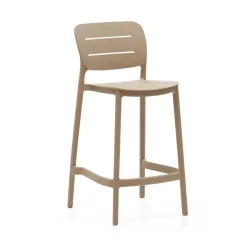 Clearance Kave Home Outdoor Barkruk Morella Stapelbaar (zithoogte 65cm) Beige