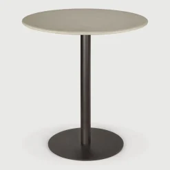 Sale Ethnicraft Outdoor Bistrotafel Blend Beton, 70cm, kleur Lichtgrijs