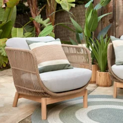 Clearance Kave Home Outdoor Fauteuil Catalina Beige