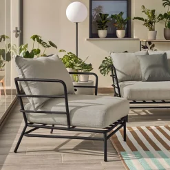 New Kave Home Outdoor Fauteuil Mareluz Zwart