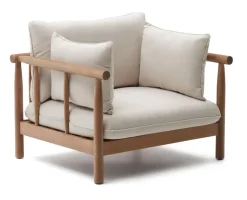 Kave Home Outdoor Fauteuil Sacova Eucalyptushout Beige