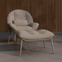 Hot Nohr Outdoor Loungestoel Laurissa Met hocker, kleur Beige