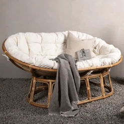 New Nohr Outdoor Loveseat Larhonda Rotan, kleur Off White Naturel