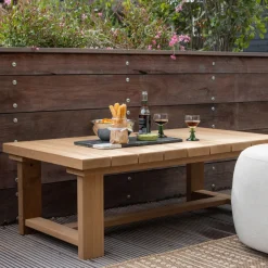 Hot WOOOD Outdoor Salontafel Banco Hout, 122 x 68cm Naturel