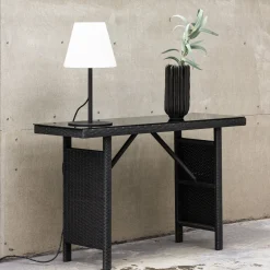 New Nohr Outdoor Sidetable Davinia Wicker, 120cm, kleur Zwart