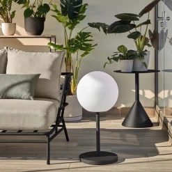 Online Kave Home Outdoor Tafellamp Dinesh LED, met poot Zwart