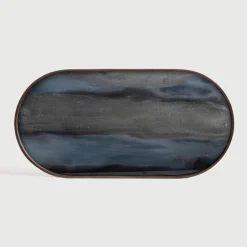 Hot Ethnicraft Ovaal Dienblad Linear Flow 71 x 36cm