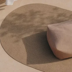 Sale Kave Home Ovaal Vloerkleed Rodhe PET, 160 x 230cm, kleur Beige