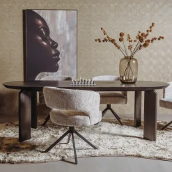 Sale Tower Living Ovale Eettafel Allure Eiken Espresso