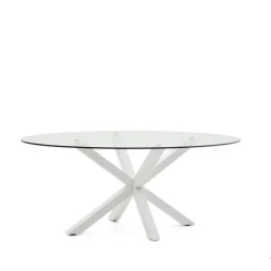 Discount Kave Home Ovale Eettafel Argo Glas, 200 x 100cm