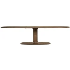Clearance Eleonora Ovale Eettafel Coco Mangohout, kleur Bruin Lichtbruin