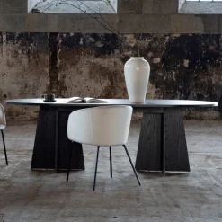 Discount Nohr Ovale Eettafel Cynthiaann MDF, 230 x 115cm Zwart