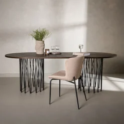 New Nohr Ovale Eettafel Danni 220 x 100cm, kleur Mokka