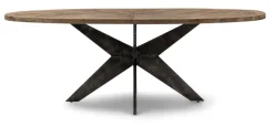 Online Rivièra Maison Ovale Eettafel Falcon Crest Eikenhout, 230 x 105cm Black