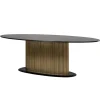 New Richmond Interiors Ovale Eettafel Ironville Mangohout en marmer, 235 x 110cm