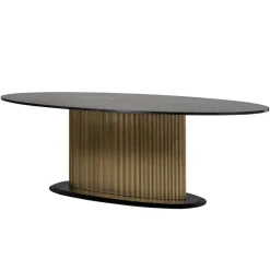New Richmond Interiors Ovale Eettafel Ironville Mangohout en marmer, 235 x 110cm