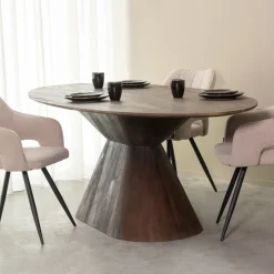 Hot LABEL51 Ovale Eettafel Jagger Mangohout Espresso