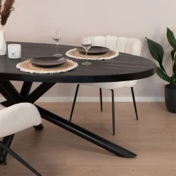 Clearance Sohome Ovale Eettafel Joshua Mangohout, kleur Zwart