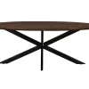 Best Livingfurn Ovale Eettafel Lifestyle Mangohout, 210 x 110cm, kleur Donkerbruin