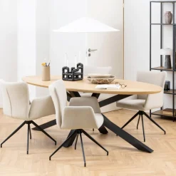 Sale Bendt Ovale Eettafel Line Eiken, 220 x 100cm Naturel