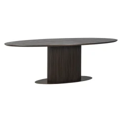 Online Richmond Interiors Ovale Eettafel Luxor Eikenhout, kleur donker Bruin