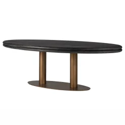 Discount Richmond Interiors Ovale Eettafel Macaron Eikenhout en metaal, 235 x 110cm