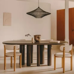 Hot Kave Home Ovale Eettafel Mailen Essenhout, 220 x 105cm