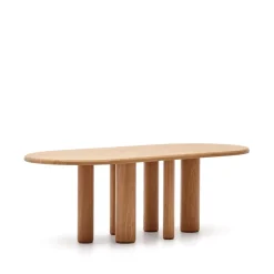 Hot Kave Home Ovale Eettafel Mailen Essenhout, 220 x 105cm