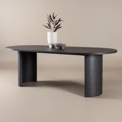 Online Nohr Ovale Eettafel Marysol 220 x 100cm, kleur Zwart