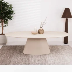 Hot Tower Living Ovale Eettafel Mello MDF, kleur Beige
